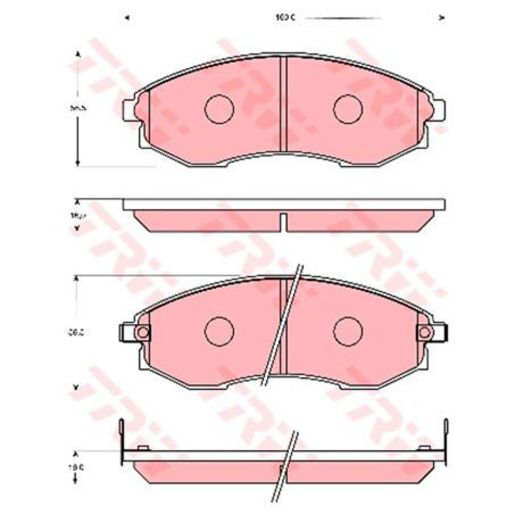 TRW — TRW Brake Pads Set — part number GDB7614AT