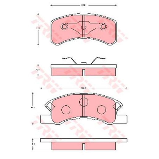 TRW — TRW Brake Pads Set — part number GDB7114AT