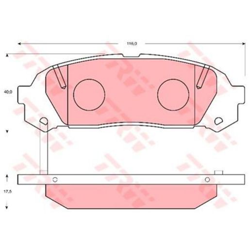 TRW — TRW Brake Pad Set — part number GDB7065AT