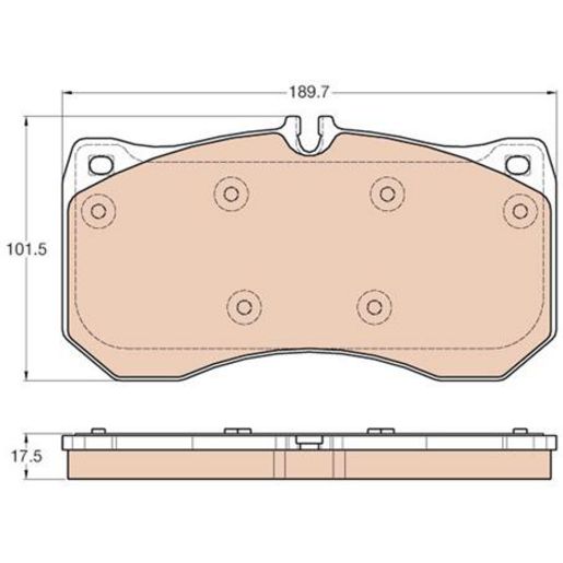 TRW — TRW Brake Pads Set — part number GDB1996