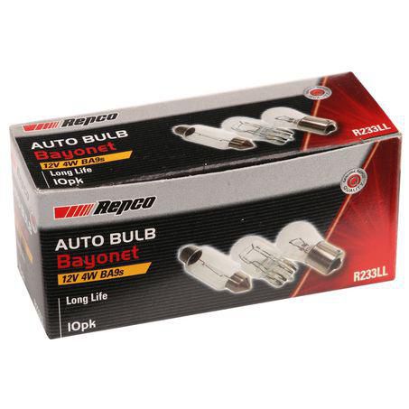 Repco — Repco T4W Bayonet Globe 12V 4W BA9s — part number R233LL