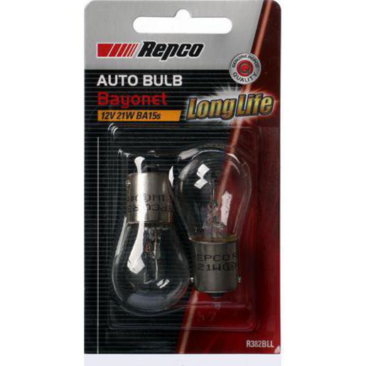 Repco — Repco P21W Bayonet Globe 12V 21W BA15s Pack of 2 — part number R382BLL