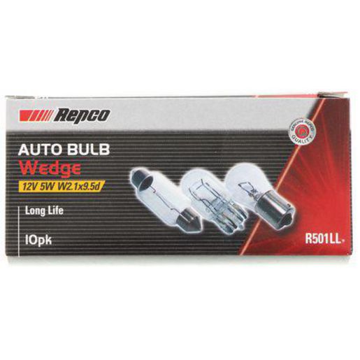 Repco — Repco W5W Wedge Globe 12V 5W W2.1x9.5d — part number R501LL