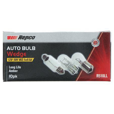 Repco — Repco WY5W Wedge Amber Globe 12V 5W W2.1x9.5d — part number R510LL