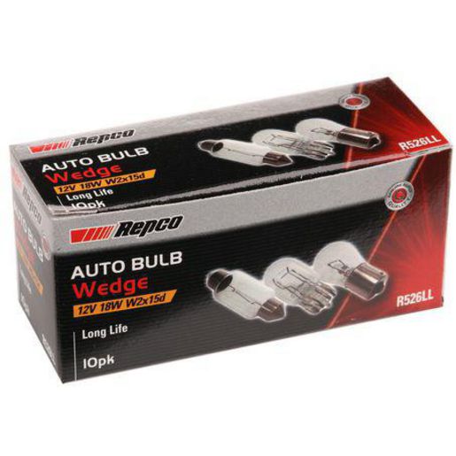 Repco — Repco W16W Wedge Globe 12V 18W W2x15d — part number R526LL
