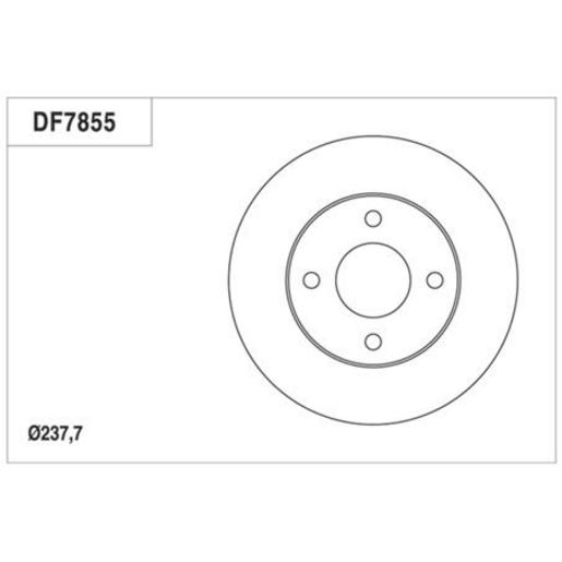 TRW — TRW Brake Rotor 291mm x 8 Min — part number DF7855S