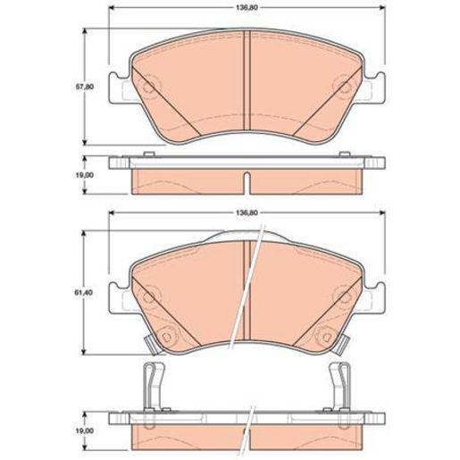 TRW — TRW Brake Pad Set — part number GDB3481