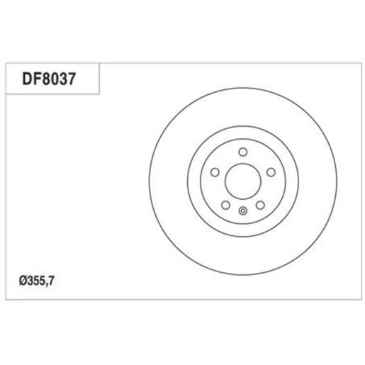 TRW — TRW Brake Rotor 355.7mm x 31.5 Min — part number DF8037S