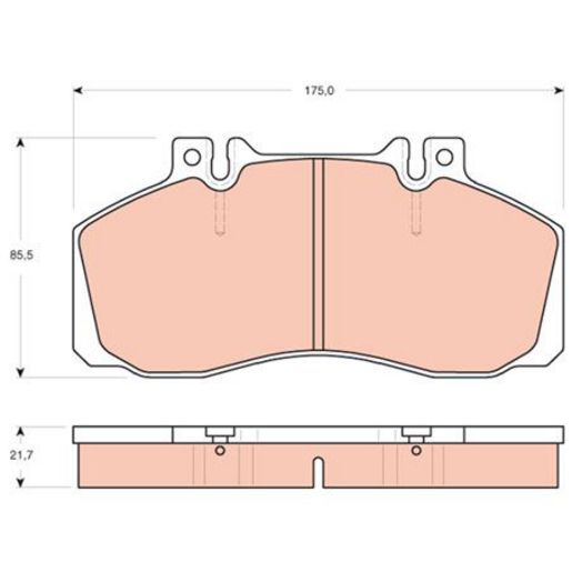 TRW — TRW Brake Pad Set — part number GDB1695