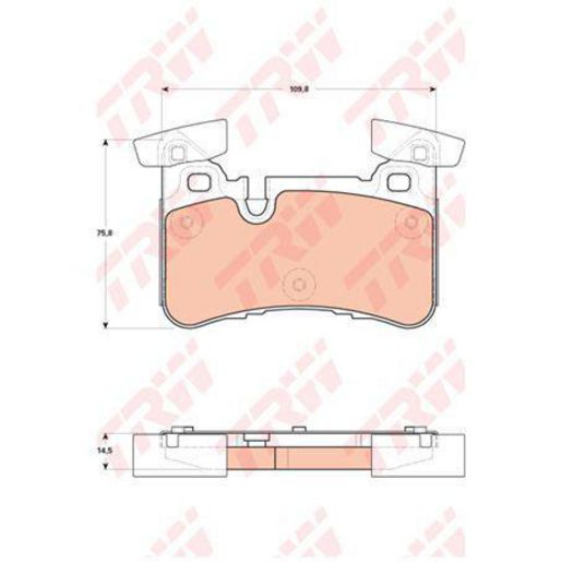TRW — TRW Brake Pads Set — part number GDB1856
