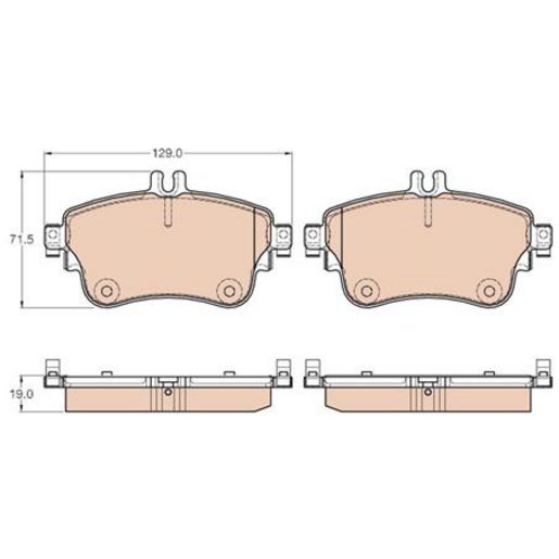 TRW — TRW Brake Pads Set — part number GDB1933