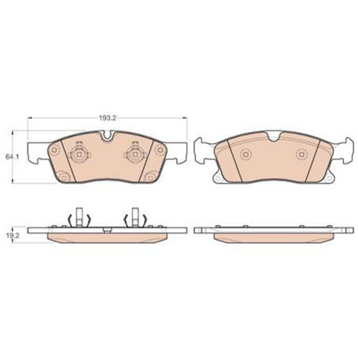 TRW — TRW Brake Pads Set — part number GDB1955