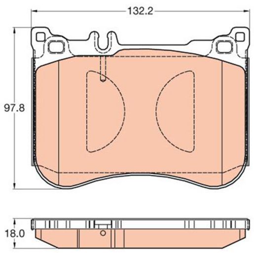 TRW — TRW Brake Pad Set — part number GDB2019