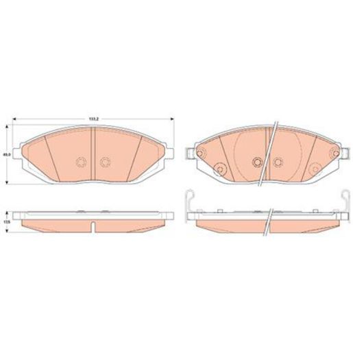 TRW — TRW Brake Pad Set — part number GDB4606
