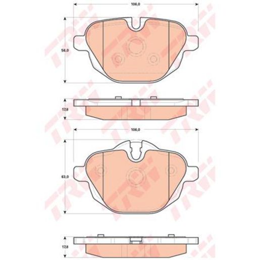 TRW — TRW Brake Pads Set (DB2225) — part number GDB1840
