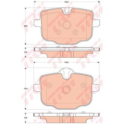 TRW — TRW Brake Pads Set — part number GDB1869