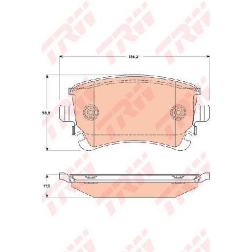 TRW — TRW Brake Pads Set — part number GDB1769