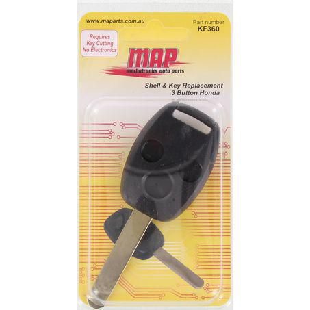 MAP — MAP Remote Shell And Key Replacement - 2 Button - No Electronics - Key Requires Cutting — part number KF360