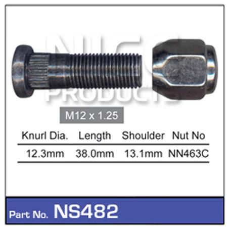 Nice — Nice Products Wheel Stud & Nut 1.25 — part number NS482