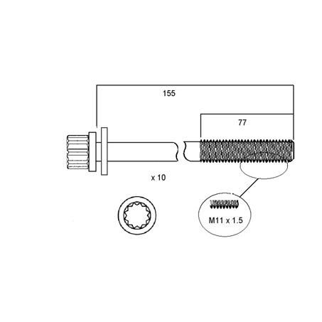 Permaseal — Permaseal Cylinder Head Bolt Set — part number HBS237