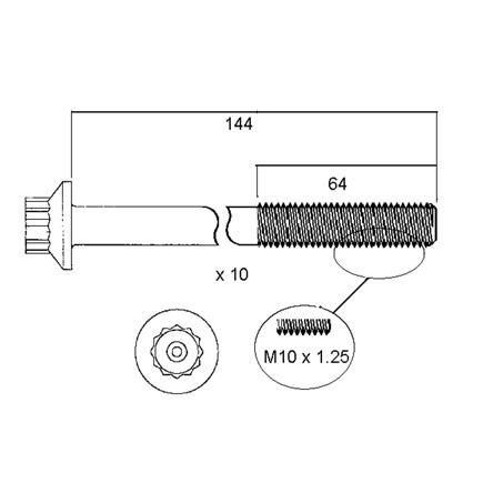 Permaseal — Permaseal Cylinder Head Bolt Set — part number HBS236