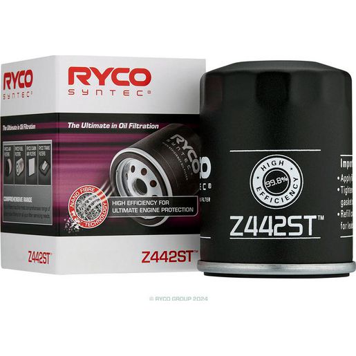 Ryco Filters — Ryco SynTec Spin-On Oil Filter — part number Z442ST