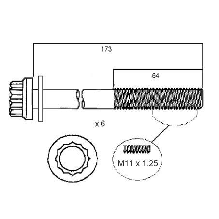 Permaseal — Permaseal Cylinder Head Bolt Set — part number HBS034H