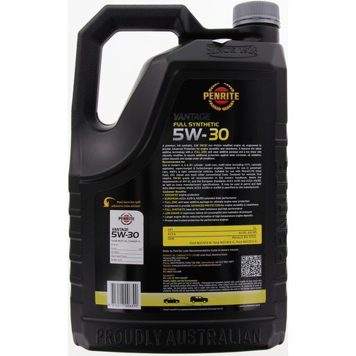 Penrite — Penrite Vantage Full Synthetic 5W-30 Engine Oil 6L — part number VANFULL5W30006