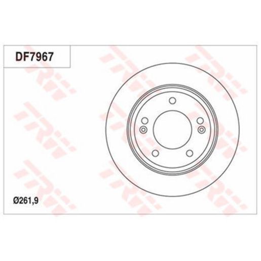 TRW — TRW Brake Rotor 262mm x 8.4 Min — part number DF7967S