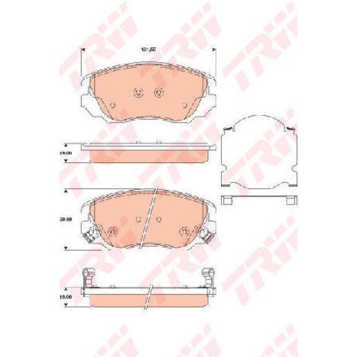 TRW — TRW Brake Pad Set — part number GDB1782