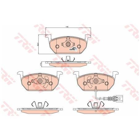 TRW — TRW Brake Pad Set Inc. Wear Sensor — part number GDB2080