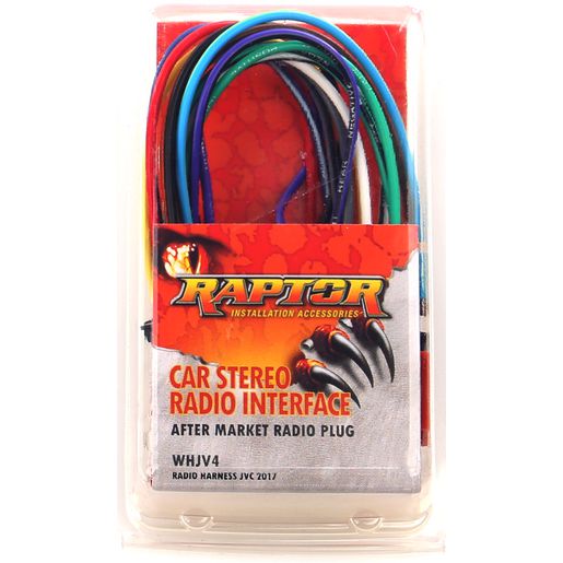 RAPTCA — Raptor Radio Wiring Harness JVC Tuners 2017 - Onwards — part number WHJV4