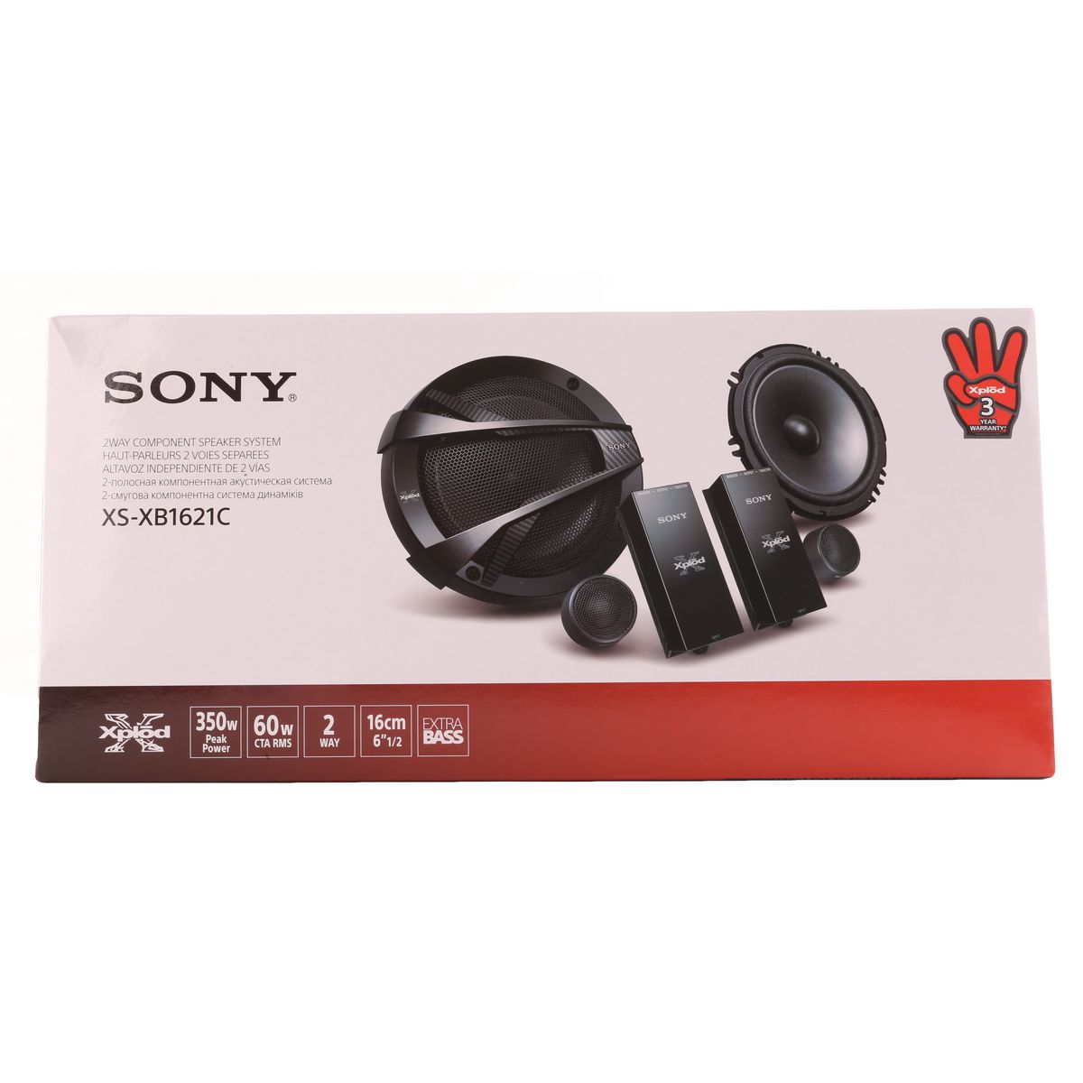 SONY CAR AUDIO — Sony XS-XB1621C 6.5 Inch 2 Way 350W Speakers — part number XSXB1621C