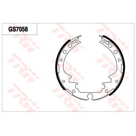 TRW — TRW Brake Shoe 254.4mm x 56mm — part number GS7058