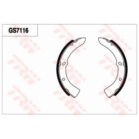 TRW — TRW Brake Shoe Set 320mm x 76mm (K3336) — part number GS7116