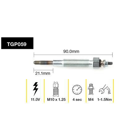 Tridon — Tridon Glow Plug 11.0V — part number TGP059