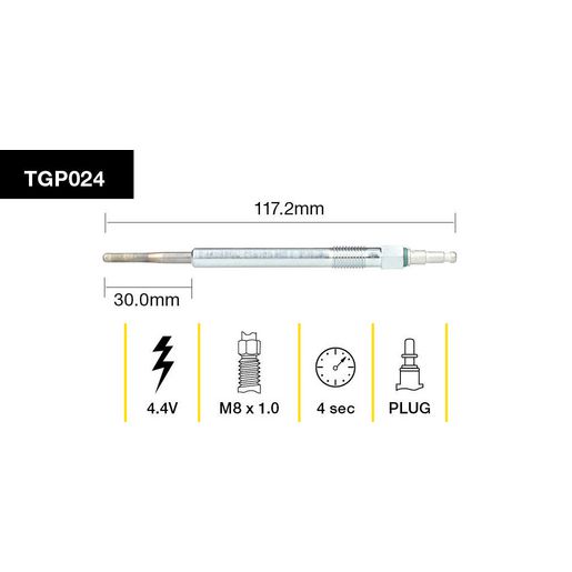 Tridon — Tridon Glow Plug 5.0V — part number TGP024