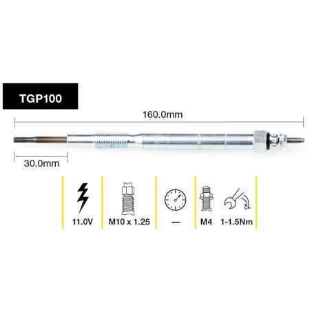 Tridon — Tridon Glow Plug 11.0V — part number TGP100