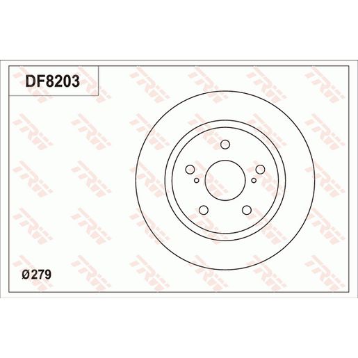 TRW — TRW Disc Brake Rotor DF8203S — part number DF8203S