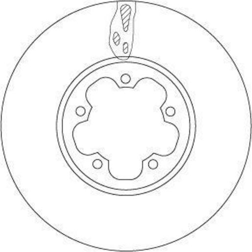 TRW — TRW Brake Rotor 300mm x 24 Min — part number DF6781S