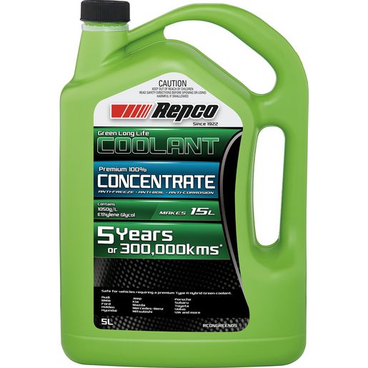 Repco — Repco Green Coolant Concentrate 5L — part number RCONGREEN05