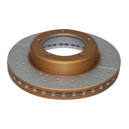 DBA Brakes — DBA Street Gold Cross-Drilled & Slotted Disc Brake Rotor — part number DBA788X