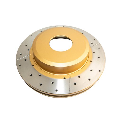 DBA Brakes — DBA Street Gold Cross-Drilled & Slotted Disc Brake Rotor — part number DBA504UX