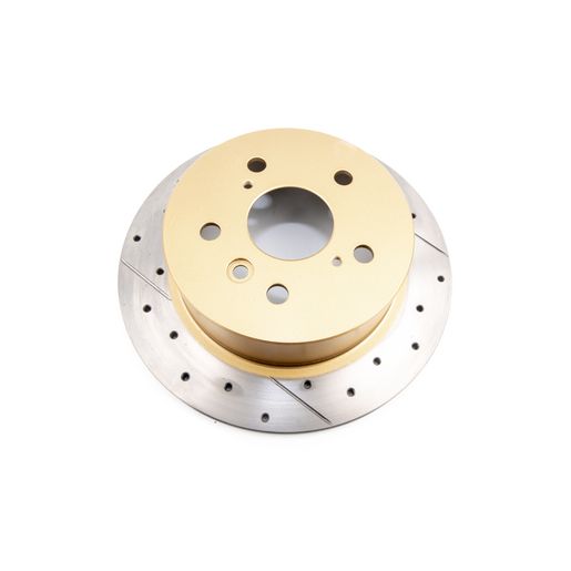DBA Brakes — DBA Street Gold Cross-Drilled & Slotted Disc Brake Rotor — part number DBA2713X