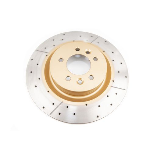 DBA Brakes — DBA Street Gold Cross-Drilled & Slotted Disc Brake Rotor — part number DBA2096X