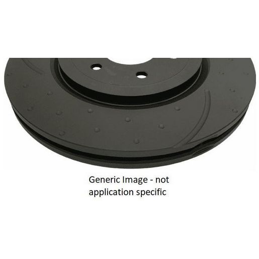 RDA Brakes — RDA Brakes Slotted & Dimpled Disc Brake Rotor Pair Vented 312mm — part number RDA7672D