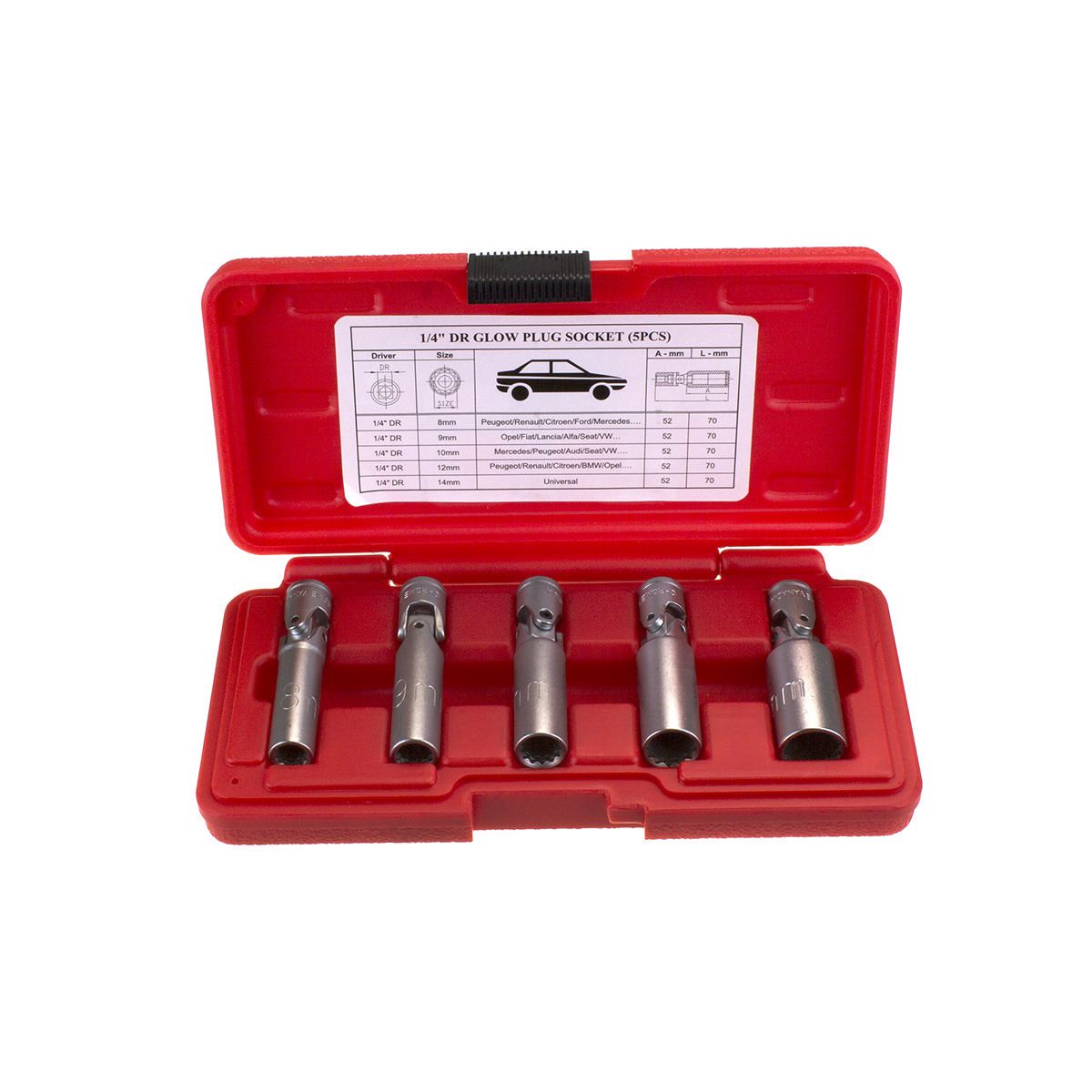 Drivetech — Drivetech Glow Plug Socket Set 5pc — part number UXT-10251