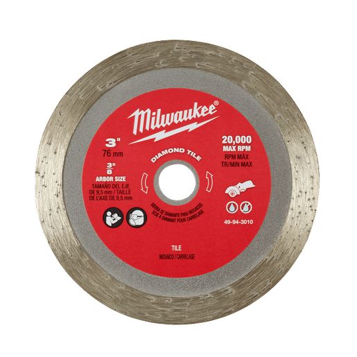 MILWAUKEE — Milwaukee Diamond Tile Wheel — part number 49943010