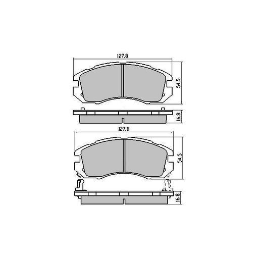 RDA Brakes — RDA GP Max General Purpose Low Metallic Brake Pad Set — part number RDB1185