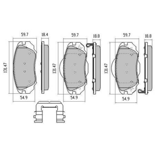 RDA Brakes — RDA GP Max General Purpose Low Metallic Brake Pad Set — part number RDB2248